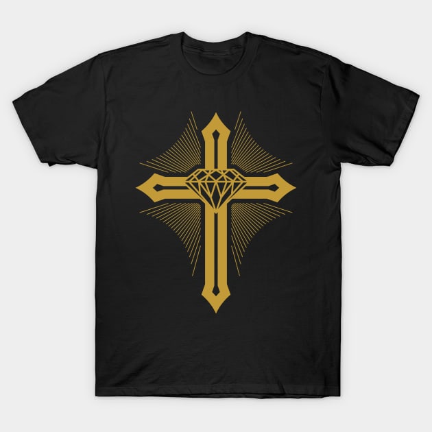 The cross of Christ and the diamond heart T-Shirt by Reformer